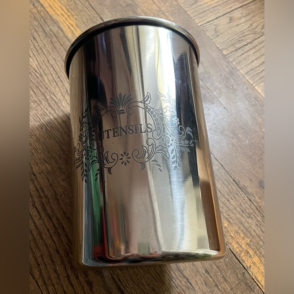 Silver Kitchen Utensils Holder